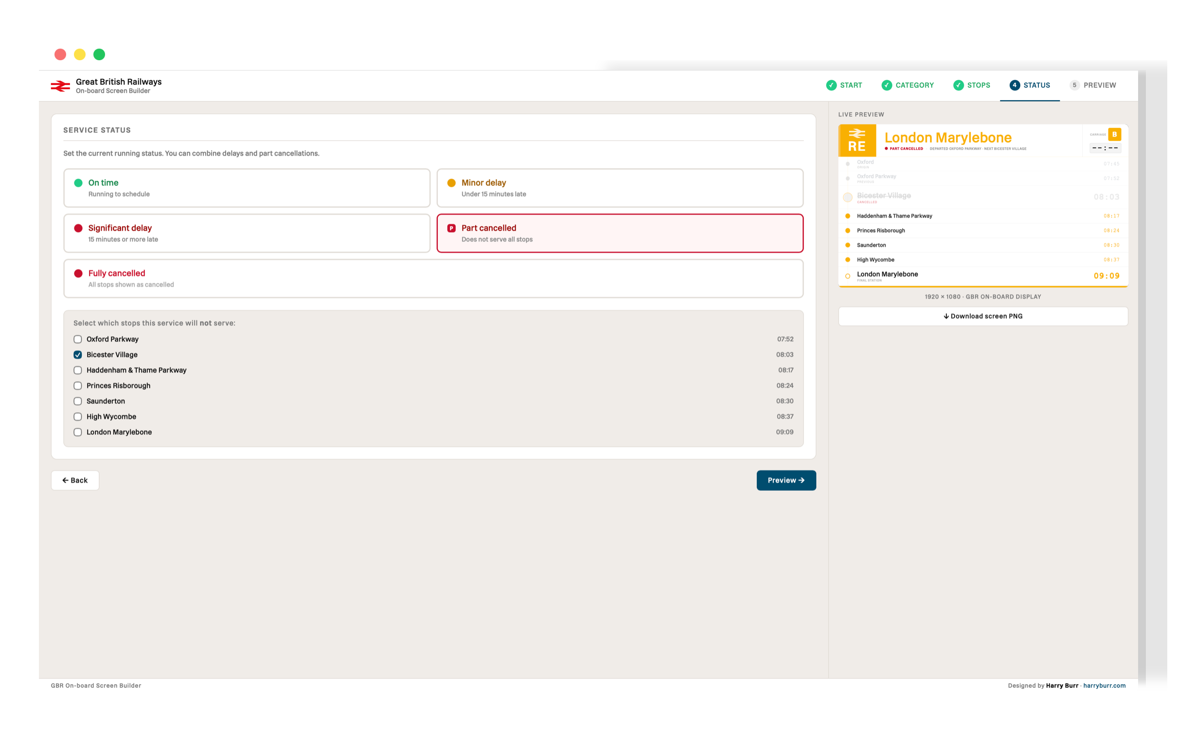 A CIS builder for a Swiss-style GBR